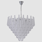 Люстра с подвесками из рифленного стекла в форме капель Textured Glass Chandelier варинант исполнения - 10 | Loft Concept в Ульяновске