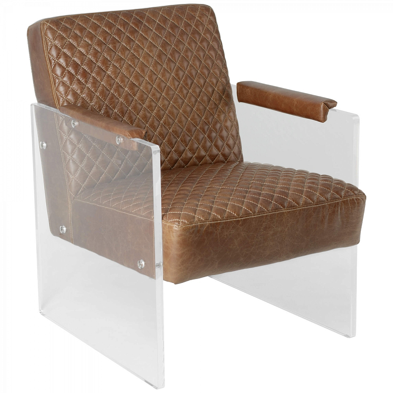 Кресло Gioff Chair натуральная кожа Коричневый Кресло Gioff Chair натуральная кожа Коричневый в Ульяновске | Loft Concept