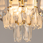 Люстра многоярусная с овальными прозрачными подвесками 28 см Harmonica варинант исполнения - 5 | Loft Concept в Ульяновске