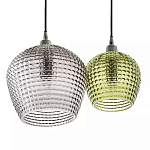 Подвесной светильник каскадный с 2-мя рельефными плафонами Cascade with Relief Lampshades варинант исполнения - 5 | Loft Concept в Ульяновске