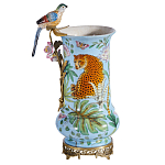 Ваза из фарфора с птицей на бронзовой ветке Garden of Eden варинант исполнения - 5 | Loft Concept в Ульяновске