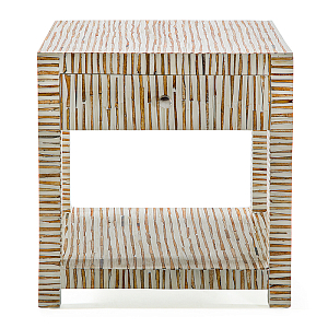 Тумбочка прикроватная Vancouver Bone Inlay Bedside Beige