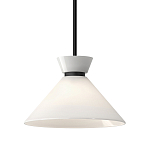 Подвесной светильник с белым стеклянным конусным плафоном Alora Mood варинант исполнения - 1 | Loft Concept в Ульяновске