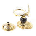 Икорница с декором "Стерлядка на ракушке" с гравировкой на подставке из натурального камня Обсидиан Decorative Cavair Dishes варинант исполнения - 2 | Loft Concept в Ульяновске