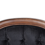 Кресло с мягкой обивкой из черного велюра на 4-х деревянных ножках Evelyn Classical Armchair варинант исполнения - 4 | Loft Concept в Ульяновске