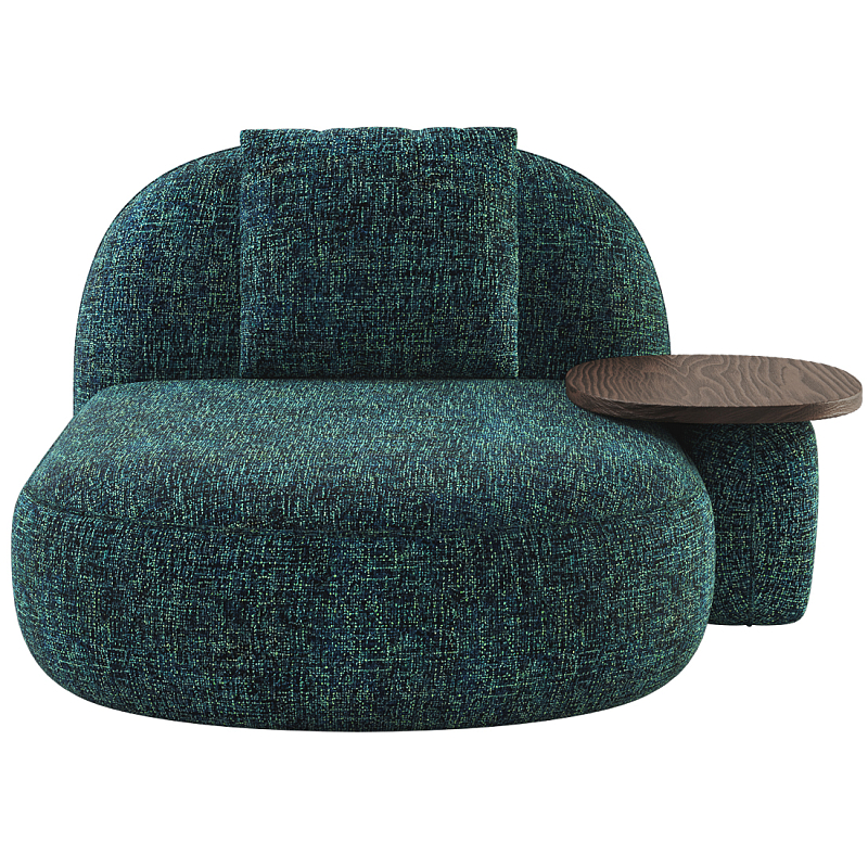 Кушетка Orus с овальным столиком  Изумрудный Орех в Ульяновске | Loft Concept 