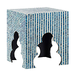 Приставной столик с инкрустацией раковинами устриц Bone Inlay варинант исполнения - 6 | Loft Concept в Ульяновске