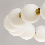 Люстра круглая с матовыми белыми шарами PEARLS Suspension варинант исполнения - 10 | Loft Concept в Ульяновске