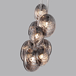 Люстра подвесная с 8-ю круглыми плафонами из рельефного стекла Disc Light варинант исполнения - 3 | Loft Concept в Ульяновске