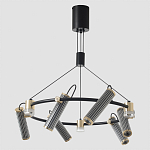 Люстра круглая с 9-ю цилиндрическими плафонами на магнитном креплении Bronze Concert варинант исполнения - 4 | Loft Concept в Ульяновске