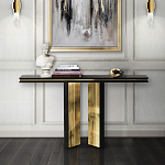 Консоль чёрная с позолоченной центральной частью Beyond Console варинант исполнения - 4 | Loft Concept в Ульяновске