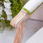 Стул с подлокотниками золотистый из бука с изображением птиц и цветов Blooming Birds 2 варинант исполнения - 2 | Loft Concept в Ульяновске