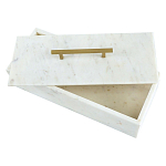 Шкатулка из белого мрамора Save Time варинант исполнения - 3 | Loft Concept в Ульяновске