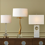 Настольная лампа с прозрачным корпусом и фактурным абажуром Charm and Luxury варинант исполнения - 3 | Loft Concept в Ульяновске