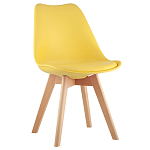 Стул с основой из пластика и мягким сиденьем Arvika Yellow варинант исполнения - 1 | Loft Concept в Ульяновске