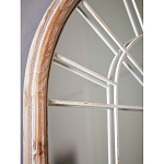 Зеркало-окно настенное в венецианском стиле с деревянной рамой бежевого цвета Venetian Smooth варинант исполнения - 7 | Loft Concept в Ульяновске