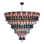 Люстра круглая с декором из разноцветных элементов в виде листьев Changing Seasons варинант исполнения - 3 | Loft Concept в Ульяновске