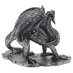 Декоративная статуэтка Дракон Dragon Black Silver Statuette варинант исполнения - 4 | Loft Concept в Ульяновске