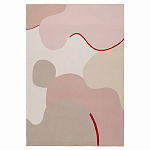 Плед из хлопка бежевого цвета с абстрактным принтом Elysian Flow Peach варинант исполнения - 1 | Loft Concept в Ульяновске