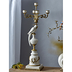 Подсвечник белый Попугай из фарфора с бронзовыми элементами Eden Garden варинант исполнения - 4 | Loft Concept в Ульяновске