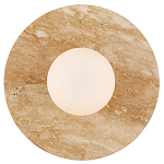 Бра в виде диска с плафоном из матового белого стекла Marble Glow варинант исполнения - 3 | Loft Concept в Ульяновске