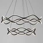 Люстра подвесная с волнообразным черным каркасом Black Tsunami варинант исполнения - 1 | Loft Concept в Ульяновске