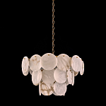 Люстра трехъярусная с подвесками из округлых элементов Cryptocrystalline Stone варинант исполнения - 2 | Loft Concept в Ульяновске