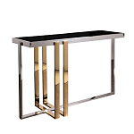 Консоль в современном стиле с черной стекляной столешницей Console with Black Glass варинант исполнения - 1 | Loft Concept в Ульяновске