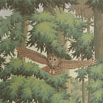 Обои ручная роспись Redwoods Sequoia colourway on Aurore scenic paper варинант исполнения - 2 | Loft Concept в Ульяновске