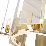 Люстра подвесная круглая с мраморными прямоугольными вставками и золотым основанием Диаметр 55 см Marble square Chandelier варинант исполнения - 3 | Loft Concept в Ульяновске