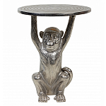 Столик с подстольем в виде обезьянки Bombay Nickel варинант исполнения - 2 | Loft Concept в Ульяновске