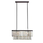 Люстра линейная прямоугольная с подвесками из натурального перламутра Nacre варинант исполнения - 1 | Loft Concept в Ульяновске