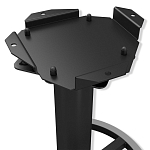 Барный стул вращающийся со спинкой и подлокотниками Douglas Rhombus Черный Велюр варинант исполнения - 6 | Loft Concept в Ульяновске