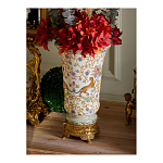 Ваза из фарфора на бронзовом основании Turquoise Blooming Garden варинант исполнения - 9 | Loft Concept в Ульяновске