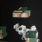 Обои ручная роспись The Art of Learning and Steps for the Flowers by Teo Yang Original colourway on Pitch dyed silk варинант исполнения - 3 | Loft Concept в Ульяновске