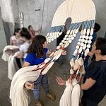 Настенное украшение из нитей Корона с кисточками Crown Wall Hanging варинант исполнения - 3 | Loft Concept в Ульяновске