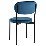 Стул с круглым сиденьем на металлическом основании ALFIE CHAIR Blue варинант исполнения - 4 | Loft Concept в Ульяновске