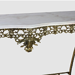 Консоль из бронзы с мраморной прямоугольной столешницей Bronze Console варинант исполнения - 2 | Loft Concept в Ульяновске