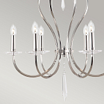 Люстра цвета никель с 6-ю лампами и стеклянными подвесками Elstead Lighting варинант исполнения - 5 | Loft Concept в Ульяновске