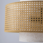 Подвесной светильник с декоративным поясом из плетеного бамбука Biuloggicu варинант исполнения - 7 | Loft Concept в Ульяновске