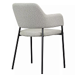 Стул мягкий с подлокотниками Chair Gray Upholstery Boucle варинант исполнения - 3 | Loft Concept в Ульяновске