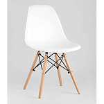 Пластиковый стул на ножках из массива бука Eames White  варинант исполнения - 1 | Loft Concept в Ульяновске