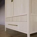 Шкаф платяной Primo с выдвижными ящиками шпон Черный дуб варинант исполнения - 5 | Loft Concept в Ульяновске