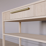 Дизайнерская Консоль с полкой и ящиком Primo Светлый дуб варинант исполнения - 3 | Loft Concept в Ульяновске