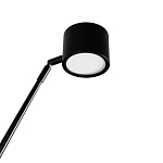 Торшер с изогнутой черной металлической стойкой и цилиндрическим плафоном Davide Groppi варинант исполнения - 10 | Loft Concept в Ульяновске