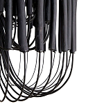 Люстра черная с несколькими ярусами деревянных палочек Bright Wooden Chandelier варинант исполнения - 6 | Loft Concept в Ульяновске