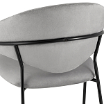 Серый стул с обивкой из искусственной замши Alexis варинант исполнения - 7 | Loft Concept в Ульяновске