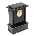 Часы настольные черные из натурального камня Обсидиан Stone Clock варинант исполнения - 2 | Loft Concept в Ульяновске