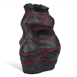 Ваза с красным кожаным жгутом "Красной нитью" варинант исполнения - 1 | Loft Concept в Ульяновске