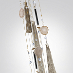 Люстра подвесная с 8-ю шарообразными плафонами из белого стекла с подвесками из камня и кисточками Agatelle варинант исполнения - 7 | Loft Concept в Ульяновске